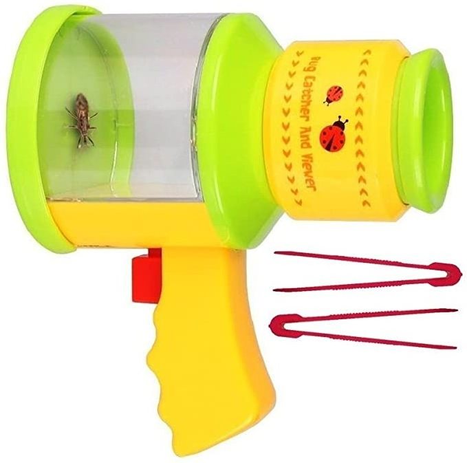 Children's Bug Catcher and Viewer Insect Magnifier Catcher + 2 Bug Tweezers Nature Exploration Microscope for Kids