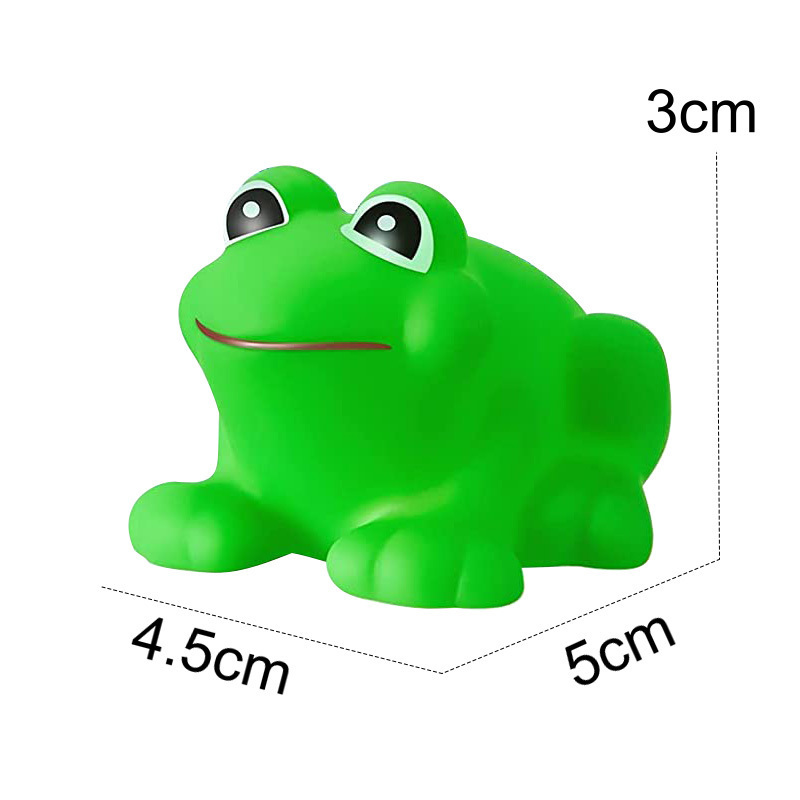 Wholesale 20pcs Non Toxic PVC Mini Animal Rubber Frogs Squeak Floating Bath Toy Set for Kids Bathtub Toys Party Decoration