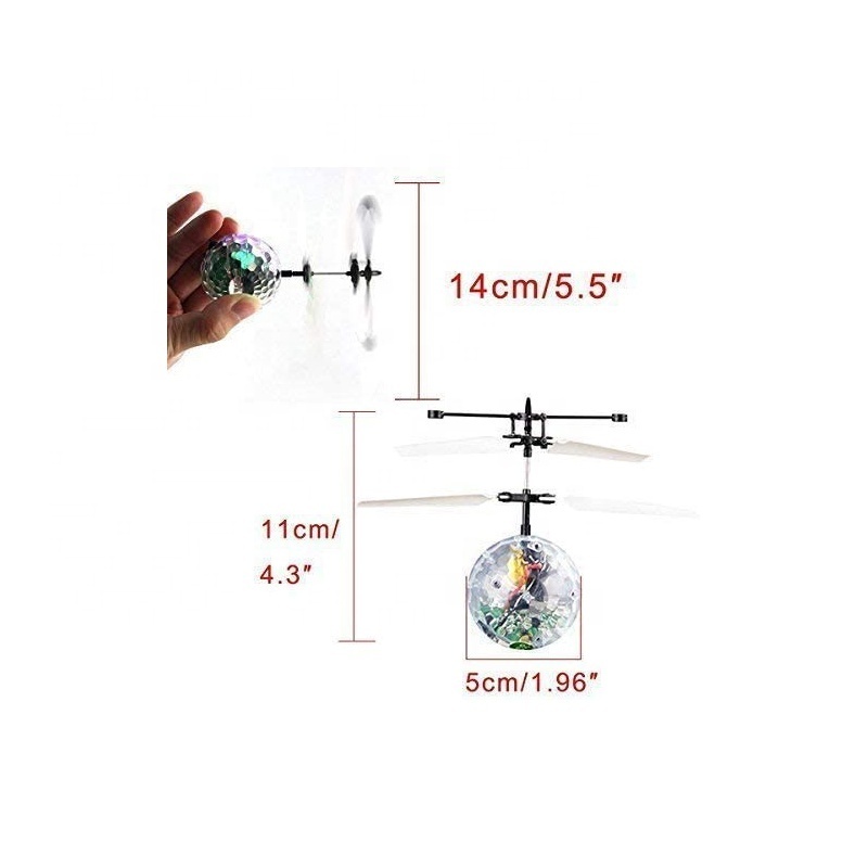 Flying Ball Built-in-Shinning LED Disco Light Induction Ball Mini Drones Hand Control Play Indoor Gifts for Kids Boy Girl