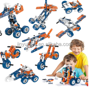 Kids Building Toys Erector Set with Box, Stem Toys for Boys and Girls Gift, Educational Construction building block Learning Toy