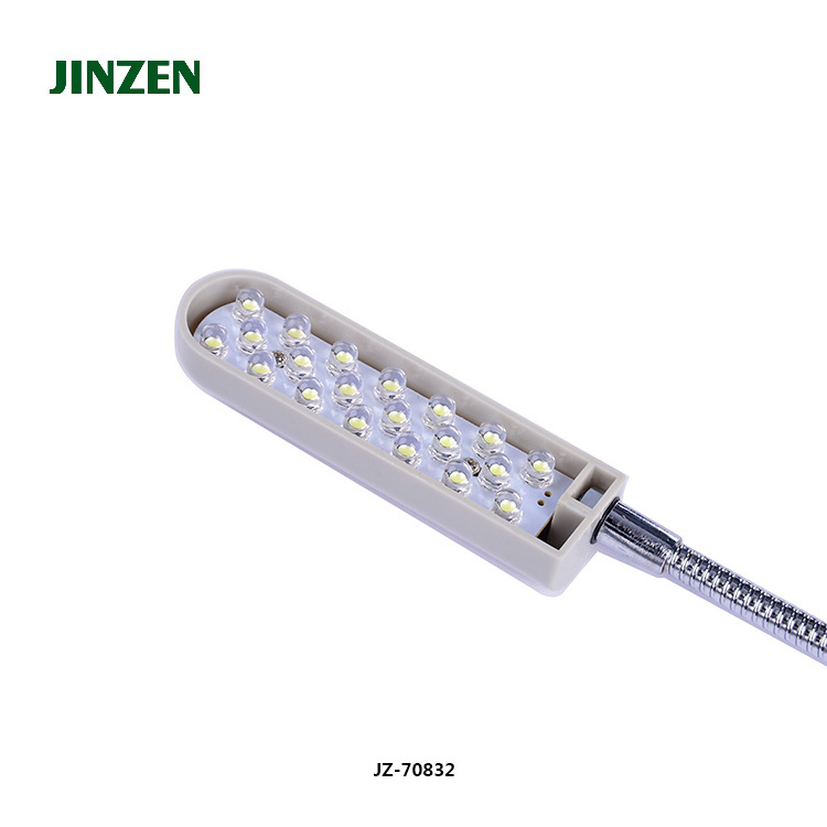 JINZEN JZ-70832 20LED 220v Energy-save High Brightness Sewing Machine Led Lamp Industrial Provided Gray Tool Work Lamp 100 Pcs