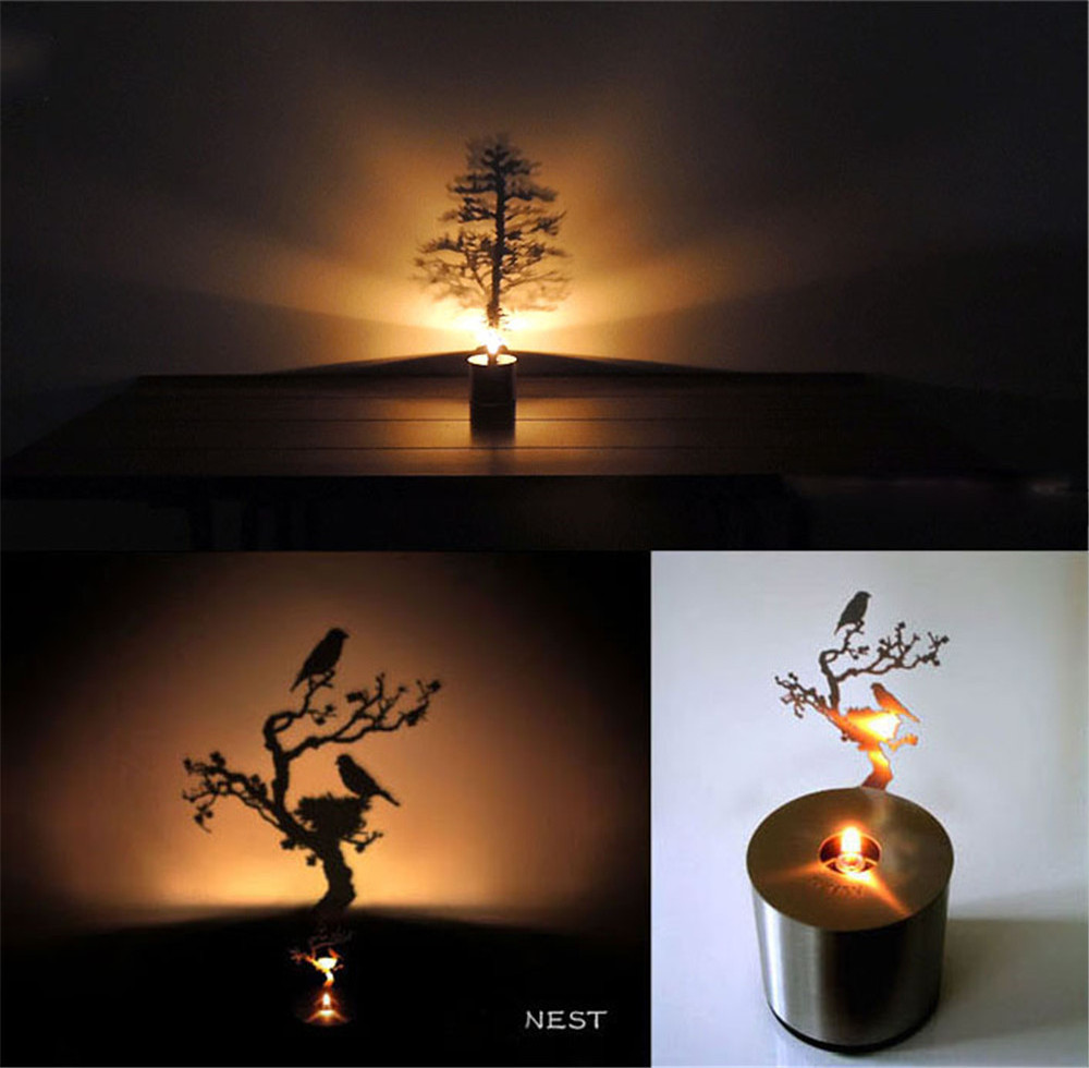 Small Lamp Valentine's Day Gift Desktop Decor LED tree Shadow Projection Night Light