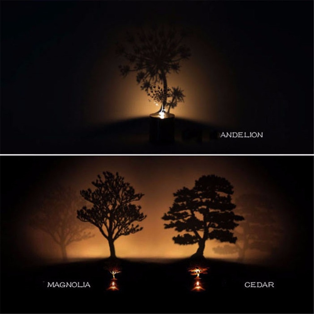 Small Lamp Valentine's Day Gift Desktop Decor LED tree Shadow Projection Night Light