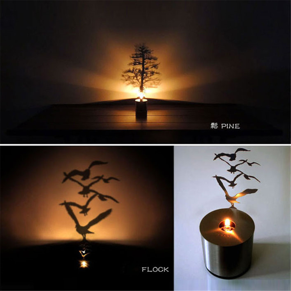 Small Lamp Valentine's Day Gift Desktop Decor LED tree Shadow Projection Night Light