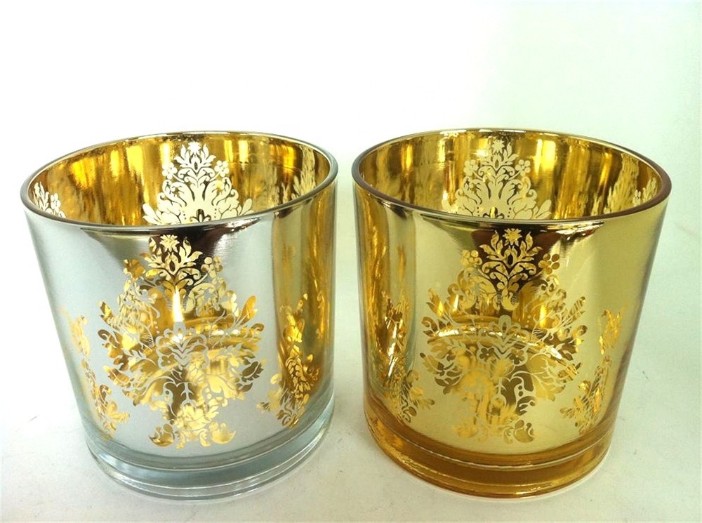 Custom Mercury Gold Glass Tea Light Votive Candle Holders for Wedding Table Venue Decorations Centrepiece Accessories