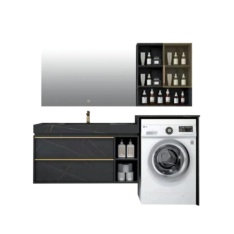 Customized Modern Wooden Laundry Room Storage Cabinet Laundry Sink Cabinet for Washing Machine