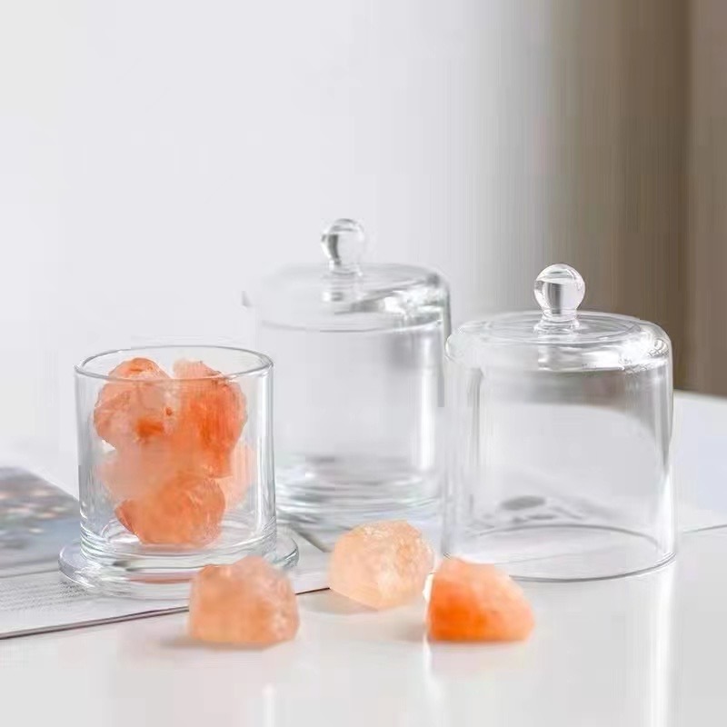 Empty Candle Jars Aromatherapy Bottle Manual Wax Container Stone Candle Cup Glass Candle Jar