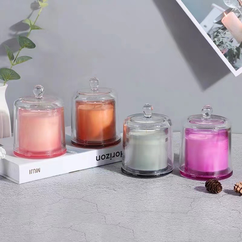 Empty Candle Jars Aromatherapy Bottle Manual Wax Container Stone Candle Cup Glass Candle Jar