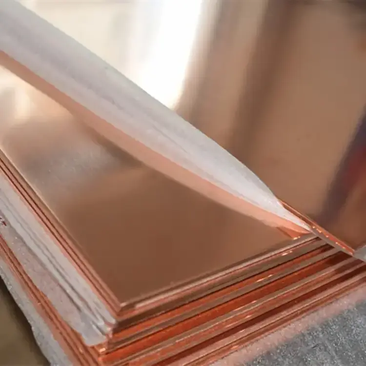 China Factory Customized Good Quality Pure Copper Plate C12000 C11000 C12200 Red Copper Plate Sheet