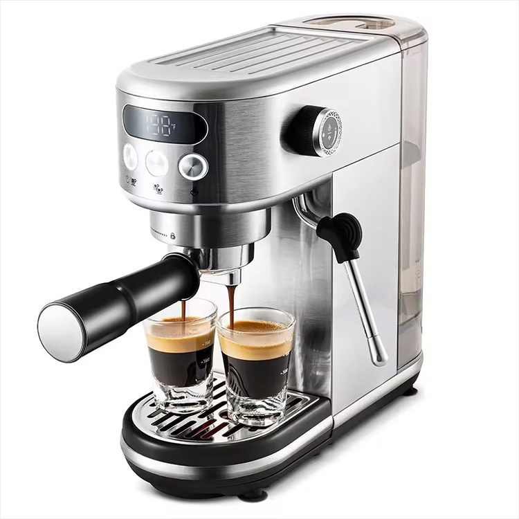 19bar Pump Italian Coffee Machine Coffee Maker Brushed Stainless Steel USB Household Cappuccino Machine 2 Years