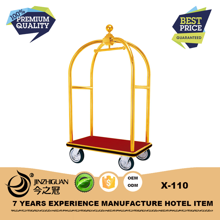 Hotel supplies titanium luggage cart,luggage trolley,best luggage carrier (X-110)