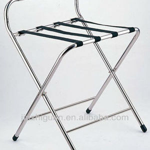 Chrome Hotel Room Foldable Metal Luggage Rack (J-137)