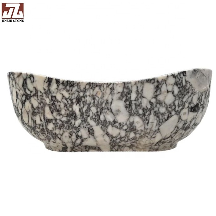 Natural Marble Stone Wholesale PopularVviola Marble Luxury Bathtub Bath Shower for Hotel