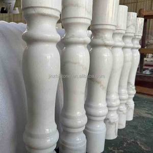 Manufacturer supplier marble vase columns white marble balusters balconies Roman column railings exterior wall decoration