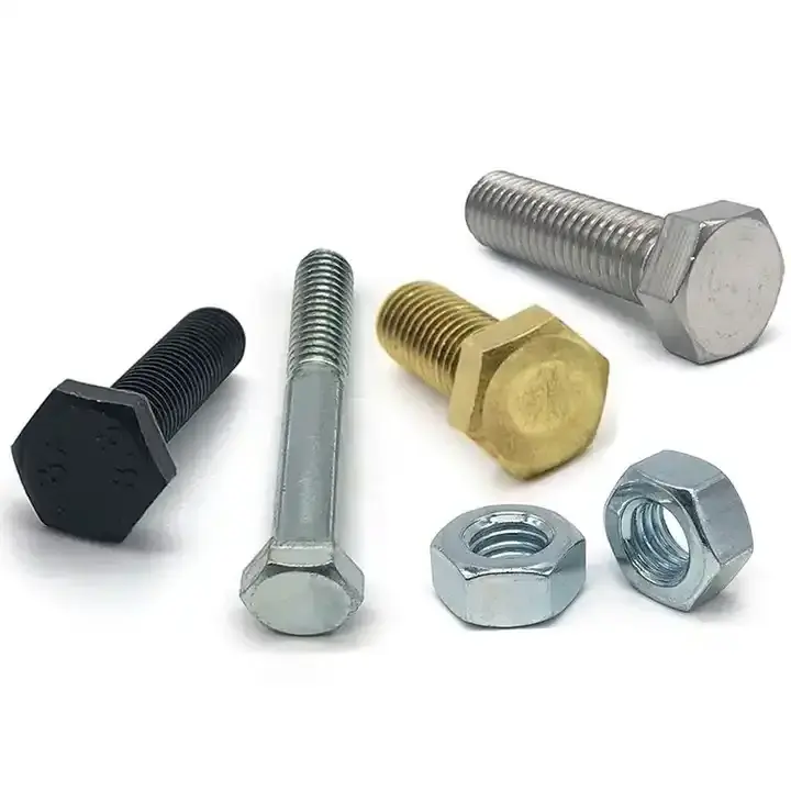 Galvanized Steel Full Threaded Hexagon Bolts Screw Nuts Astm m8 m16 Zinc Plated Fasteners Nuts and Bolts 5/8