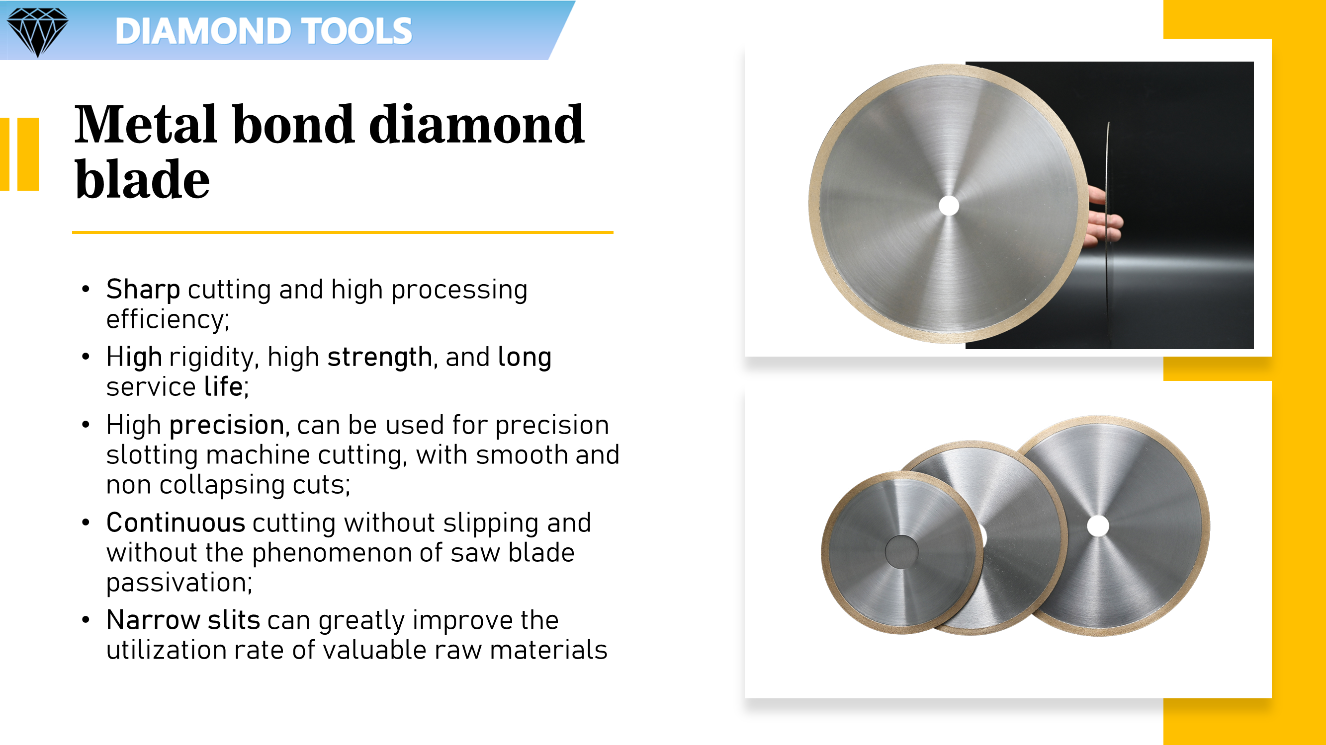 Hot Pressed Diamond cutoff wheels Circular Saw Blades Continuous edge cutting disc For Tile Marble Granite Hard Material