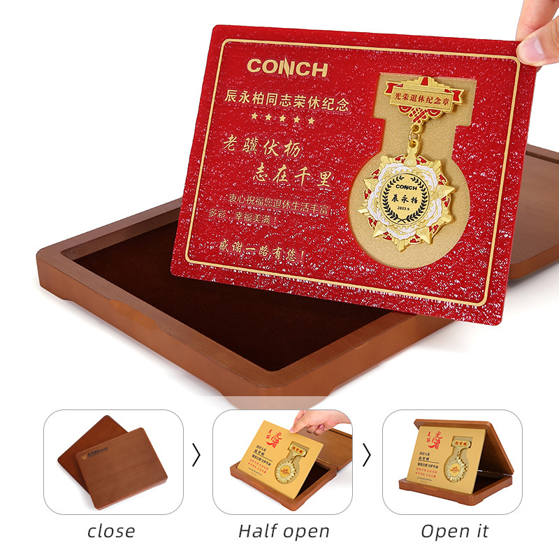 JIN ZUN factory price Customized Award Gifts Engraving Wood Plaque Souvenir For Award OEM/ODM