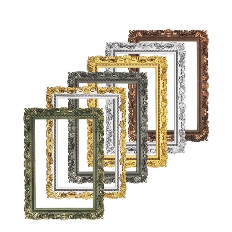 China manufacturing wholesale brown bulk plastic frames high quality decorative plastic mirror frames plastic round photo frame