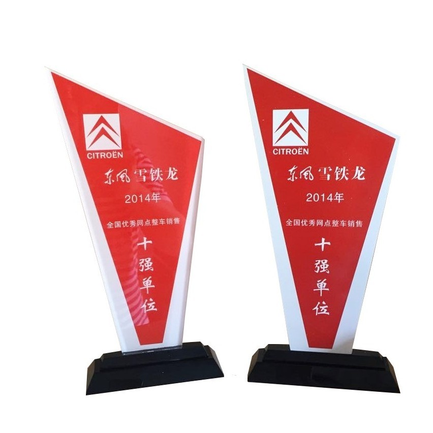 customized blank acrylic trophy award