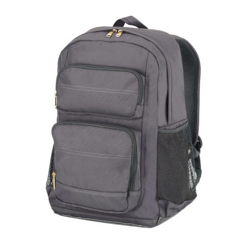 840D polyester Standard Work Backpack with Padded Laptop Sleeve and Tablet Storage Grey