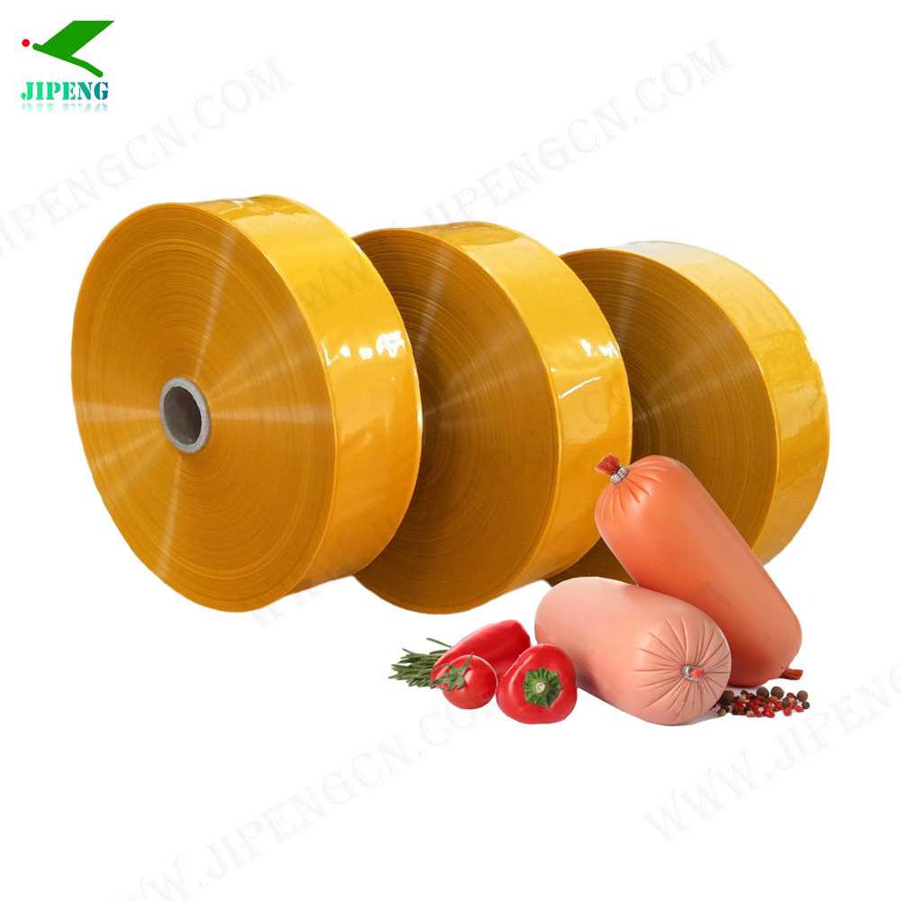 JIPENG Nylon Print artificial polyamide  Sausage Casings shrinkable plastic sausage casing for boiled steamed sausage