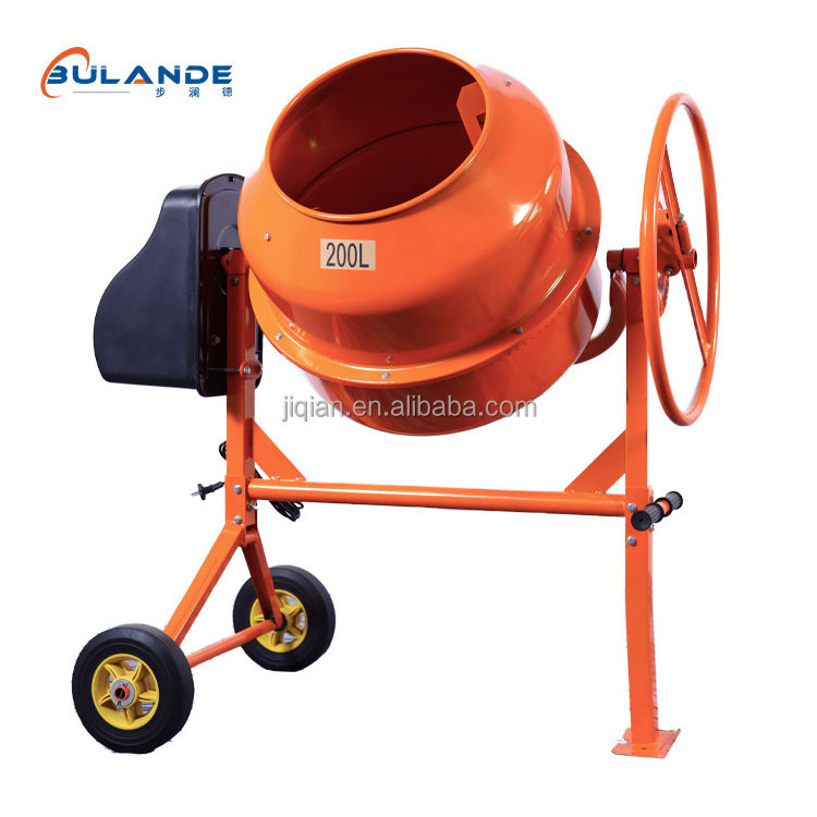 2024 New Design Mobile Compact Structure 220 L Small Concrete Machine Mixing Sand Water Mortar Cement Mixer Mini