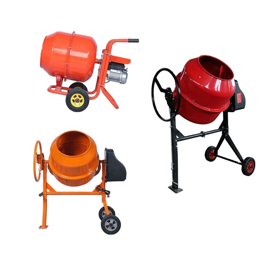 2024 New Design Mobile Compact Structure 220 L Small Concrete Machine Mixing Sand Water Mortar Cement Mixer Mini