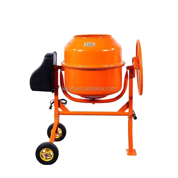 2023 New Design Cement Machine Mixing Mortar Small Concrete Mixer With Two Wheels And Handle