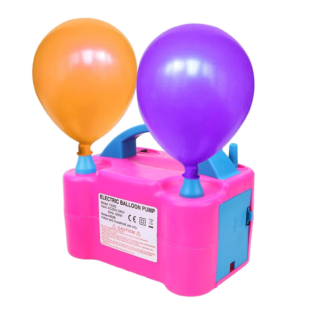 Electric Pink Balloon Air Pump Inflator Dual-Nozzle Stuffing  Machine Air Balloon Blower for Party Balloon Arch Column Stand