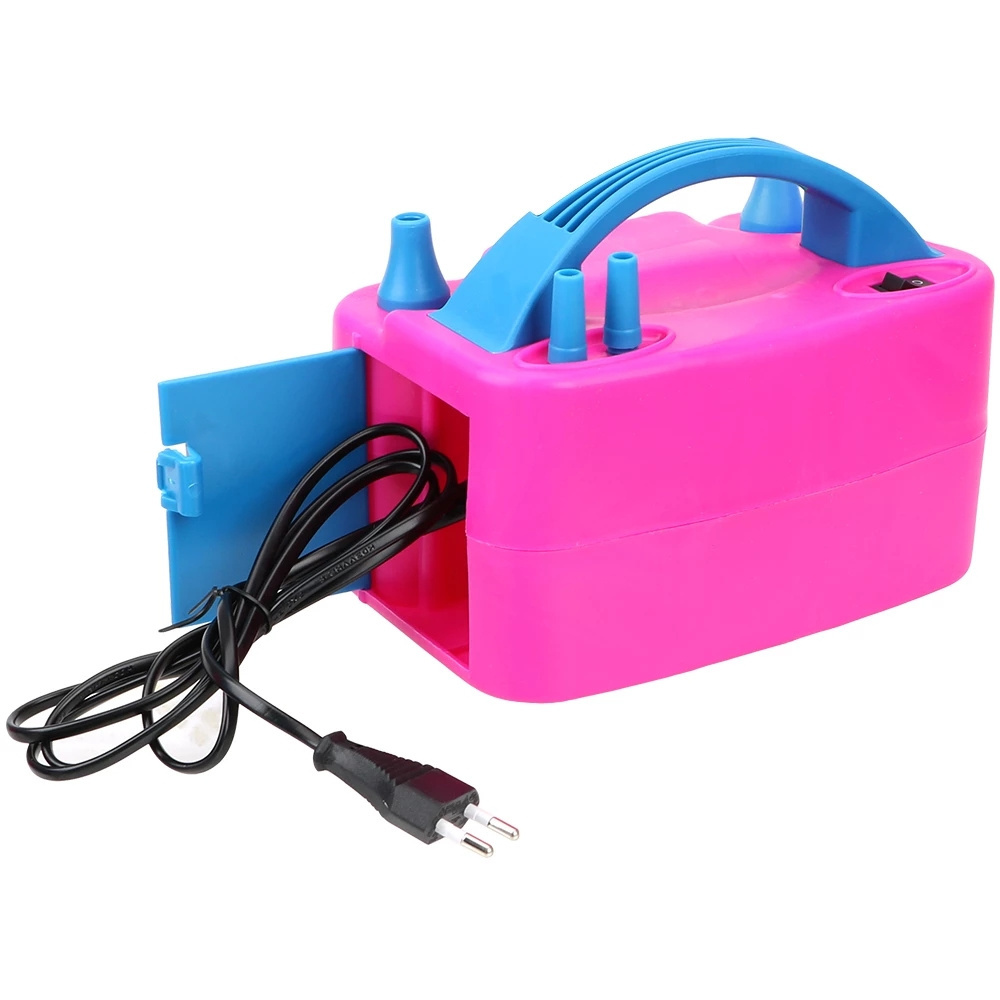 Electric Pink Balloon Air Pump Inflator Dual-Nozzle Stuffing  Machine Air Balloon Blower for Party Balloon Arch Column Stand