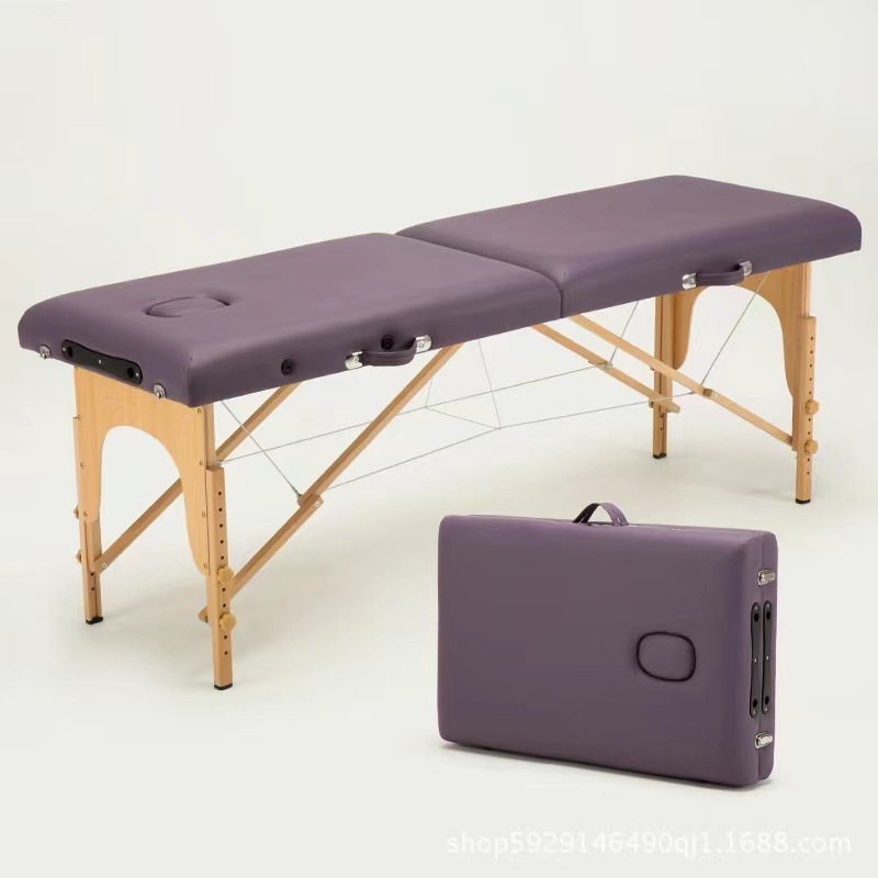 New Arrival Portable Folding Lightweight Massage Table Full Body Spa Massage Bed with Facial Holes