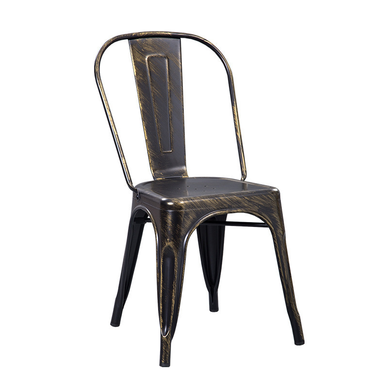 Restaurant modern dining room cafe Iron industrial metal stackable dinning Chair