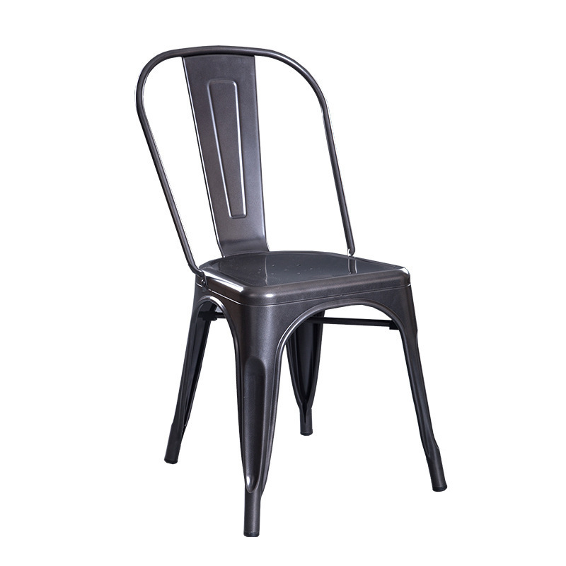 Restaurant modern dining room cafe Iron industrial metal stackable dinning Chair