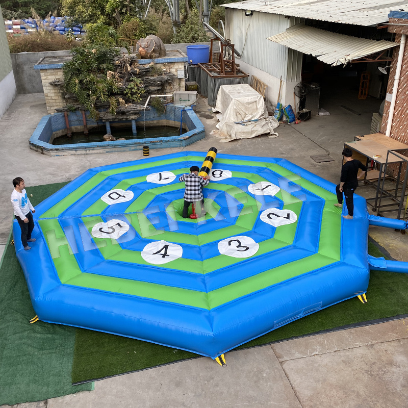 Joyful Fun Trampoline park game Bike Riding Mechanical Wipeout Inflatable Meltdown Game for Sale