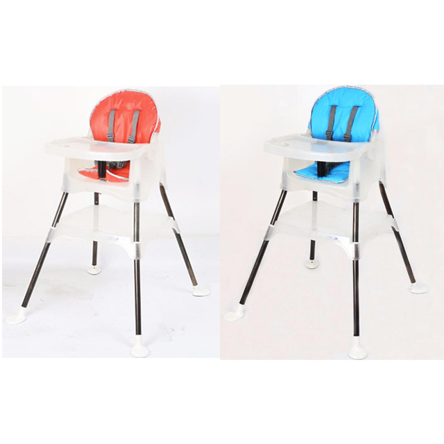 Best selling wholesale multifunctional pure color  baby safe plastic high feeding chair baby