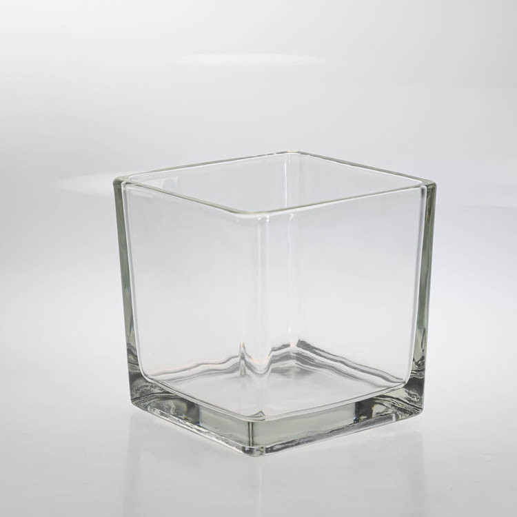 Square Glass Candle holder Sauqre glass cup Candle Container Glass