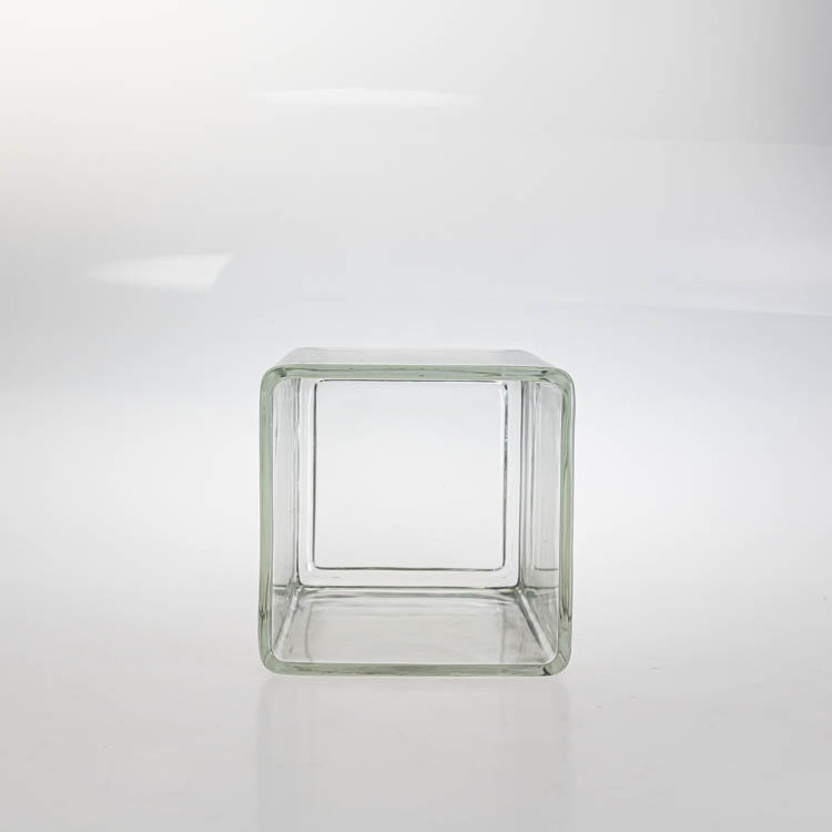 Square Glass Candle holder Sauqre glass cup Candle Container Glass