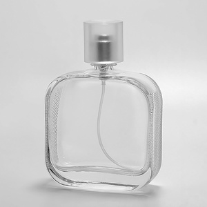 Hot selling 100ml men's cologne luxury clear glass perfume bottle