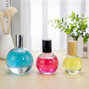 Custom Design Sphere Perfume Bottle Round  Clear Glass Bottle 30ml 50ml 80ml