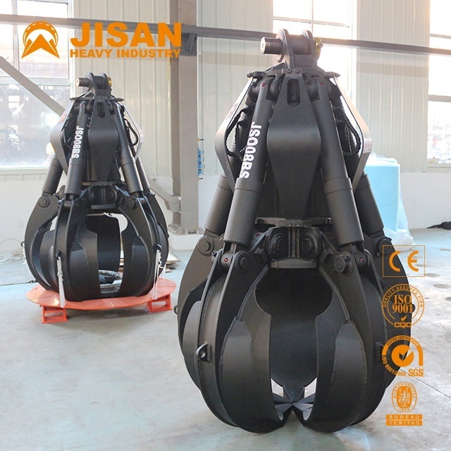 High Quality Hydraulic Excavator Grab Bucket For Metal Scrap Orange Peel Grapple