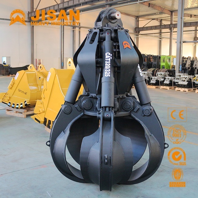 High Quality Hydraulic Excavator Grab Bucket For Metal Scrap Orange Peel Grapple