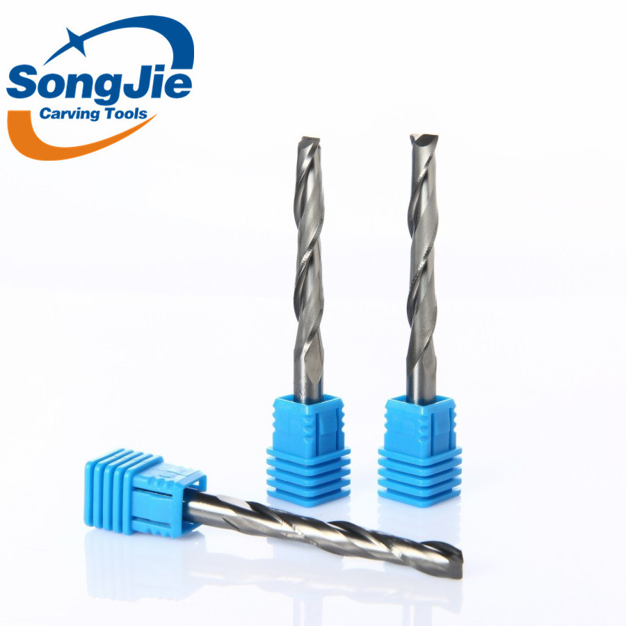 High Quality CNC cutting tools solid carbide double flute spiral bits cnc router bits