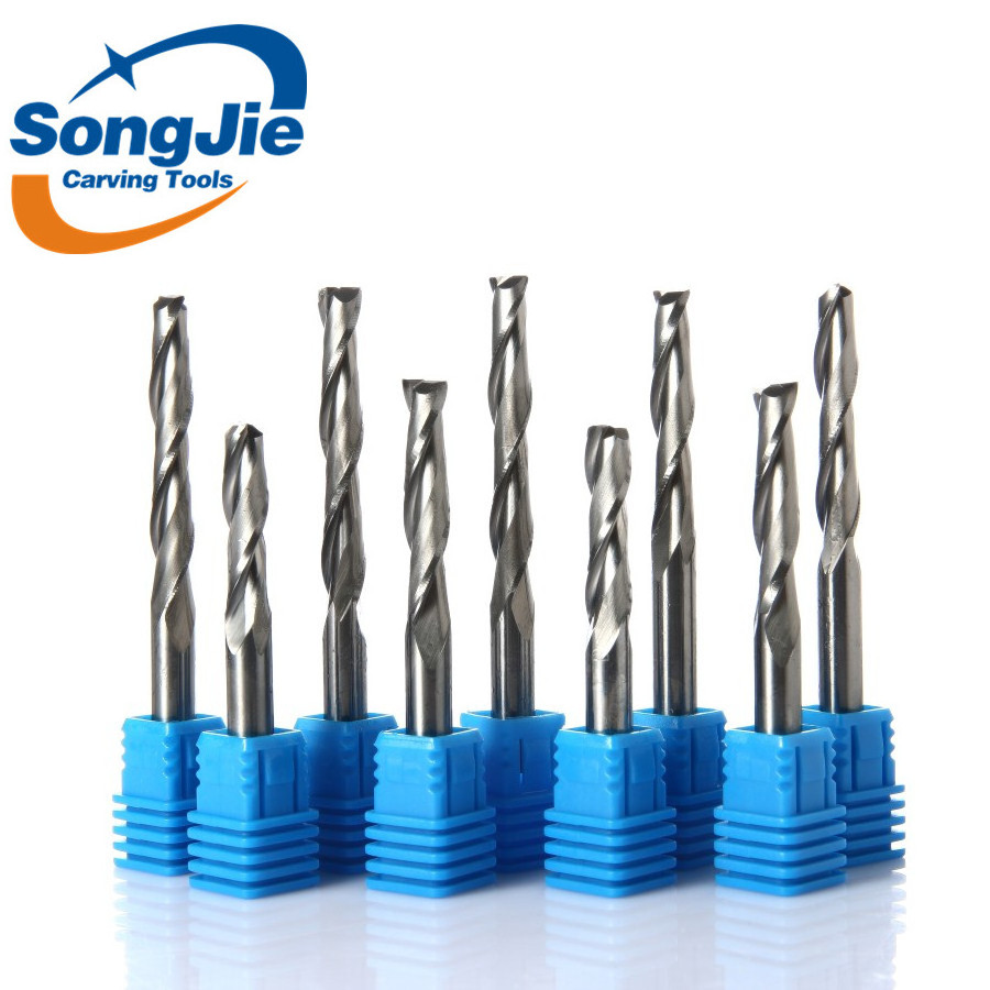 High Quality CNC cutting tools solid carbide double flute spiral bits cnc router bits