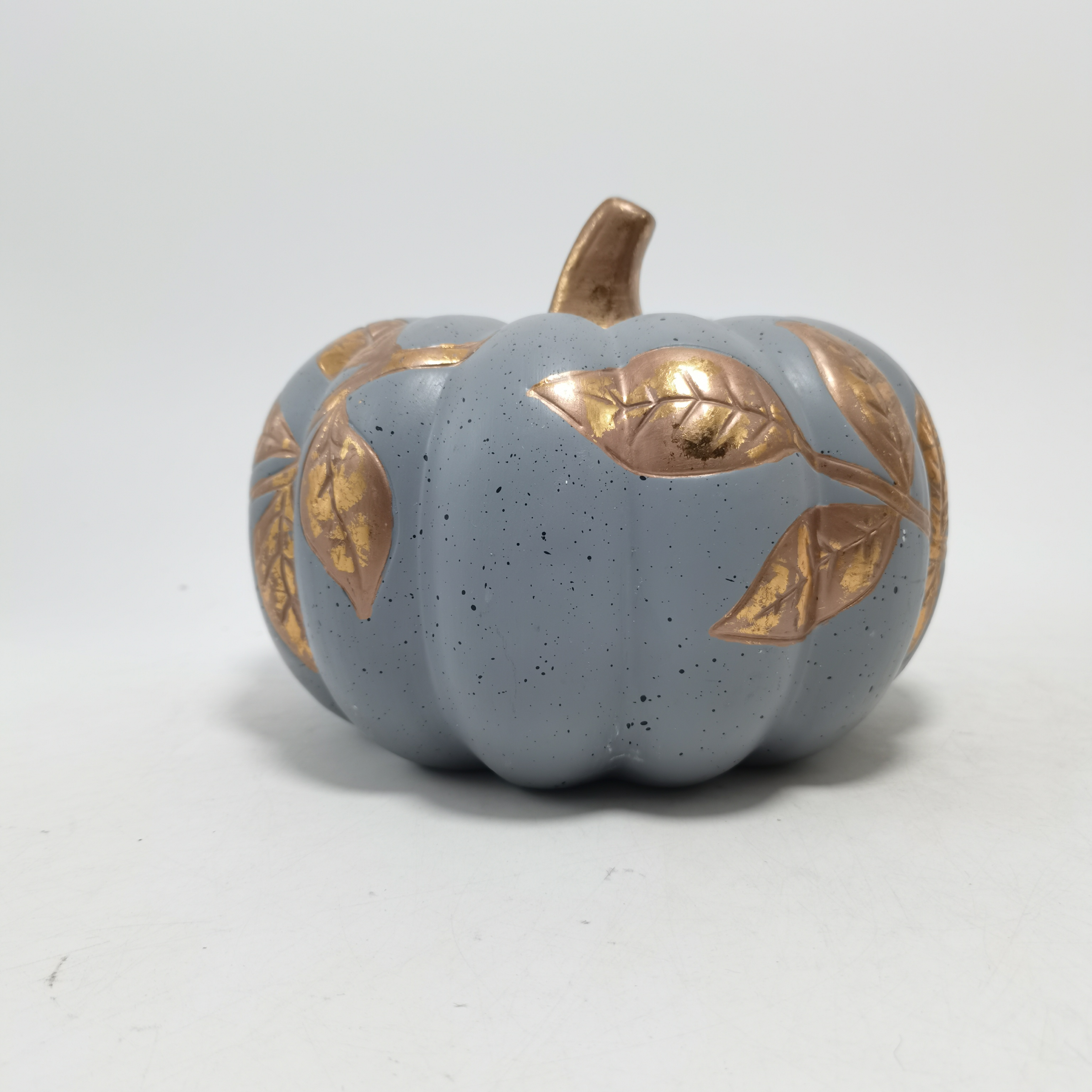 Custom traditional style Autumn harvest festival Ceramic silvering gild Halloween pumpkin Holiday decorations