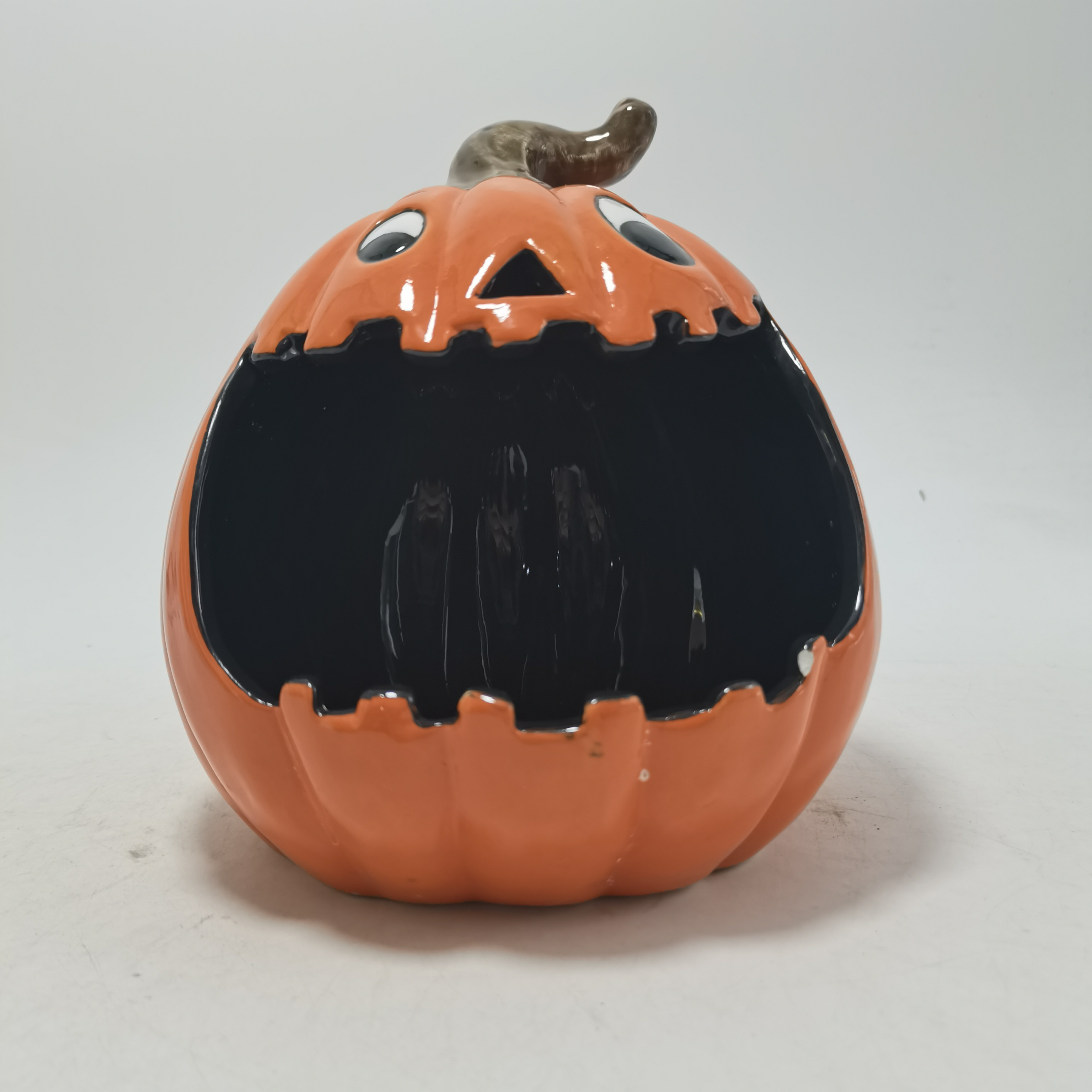 custom Retro ceramic pumpkin lantern Halloween jack-o' -lantern Candle House gift Interior decoration