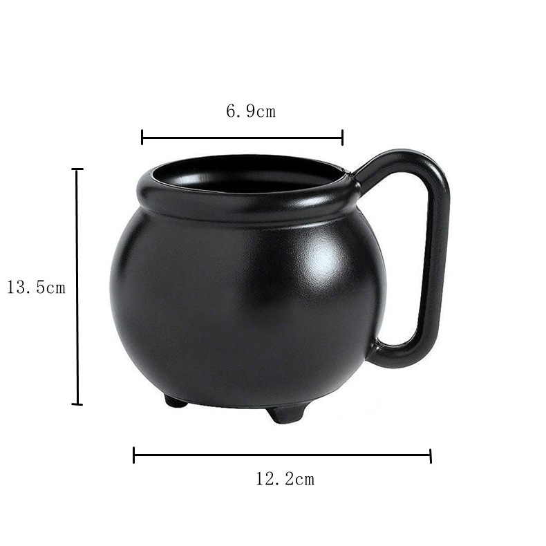 Halloween Witch Handle Steam Pot Cauldron Magic Creative Internet Celebrity Plastic Cup