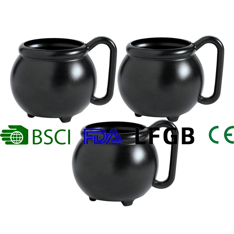 Halloween Witch Handle Steam Pot Cauldron Magic Creative Internet Celebrity Plastic Cup