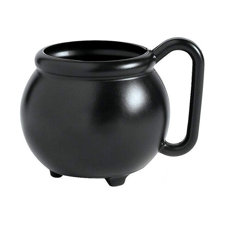 Halloween Witch Handle Steam Pot Cauldron Magic Creative Internet Celebrity Plastic Cup