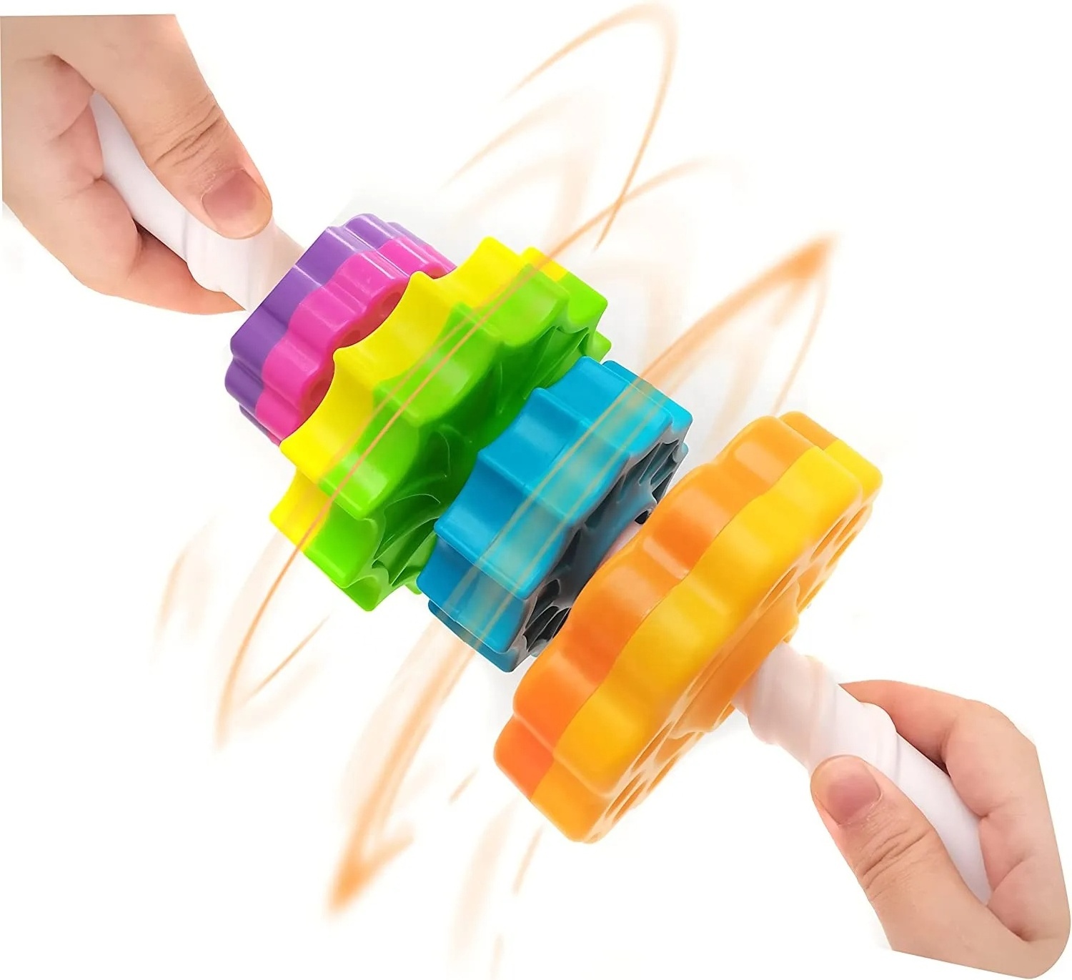 Baby Spinning Wheel Toy Rainbow Spin TowerStacking Toys for Toddlers Montessori Educational Learning Sensory Toys Gift