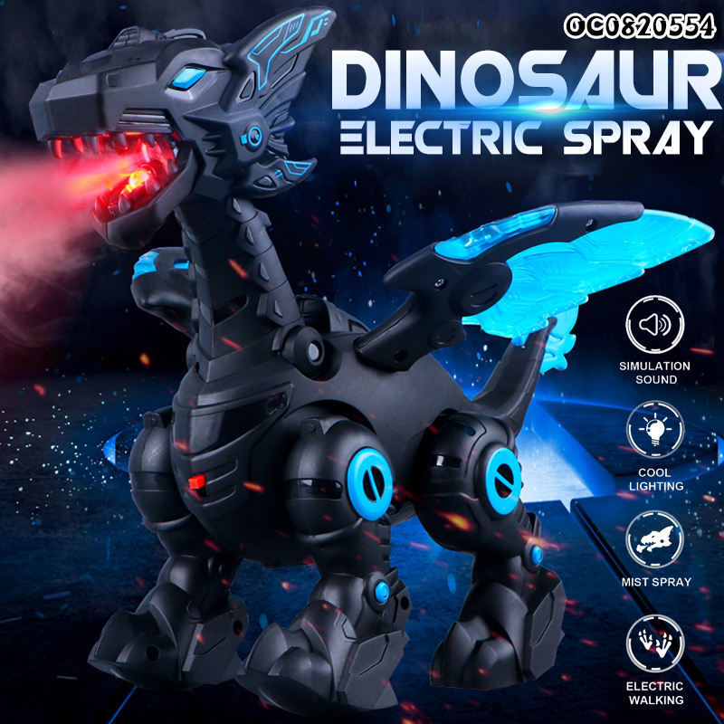 walking light flying dragon Children's toy  Spray dinosaur electronic walking dinosaur toy Spray dinosaurs with water